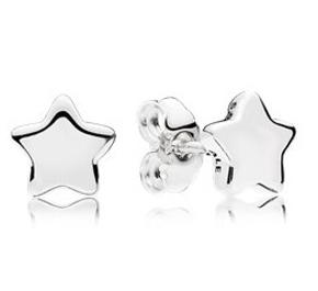 Star silver stud earrings