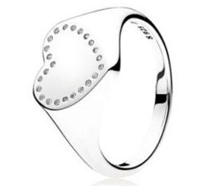 Anel Ag C/Zirc Hrt Signet 3,9G