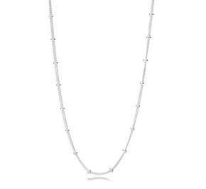 Silver beaded necklace