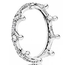 Anel Coroa Cintilante Transparente