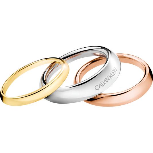 Calvin Klein Set 3 Aneis                                                  - vista frontal KJ8QDR300106