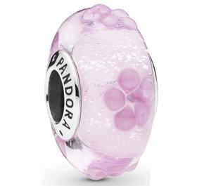 Conta Pandora Murano Flores Rosa
