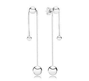 Bead silver earrings