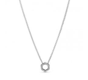 Colar Sparkling Honeycomb Hexagon
