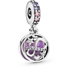 Glittering Infinity Hearts & Stars Dangle Charm