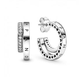 Pavé Double Hoop Earrings