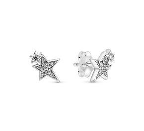 Sparkling Asymmetric Stars Earrings