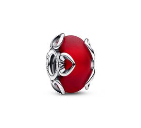 Conta Murano Vermelho & Corações